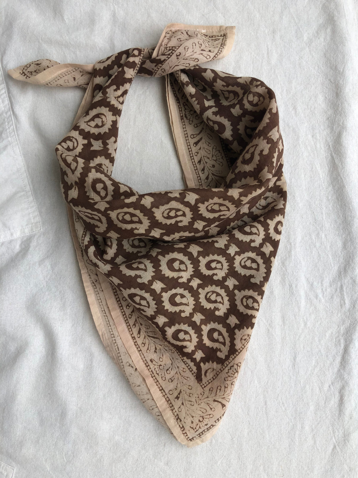 PAISLEY BANDANA - COFFEE