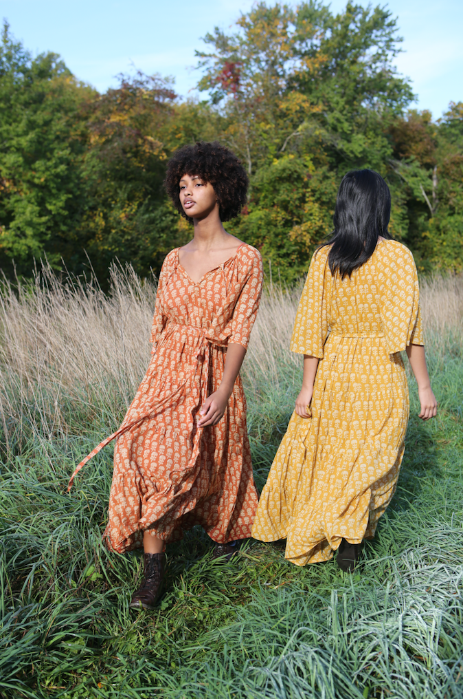 Athena Dress in Rust