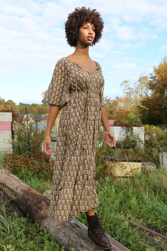 Athena Dress in Mocha
