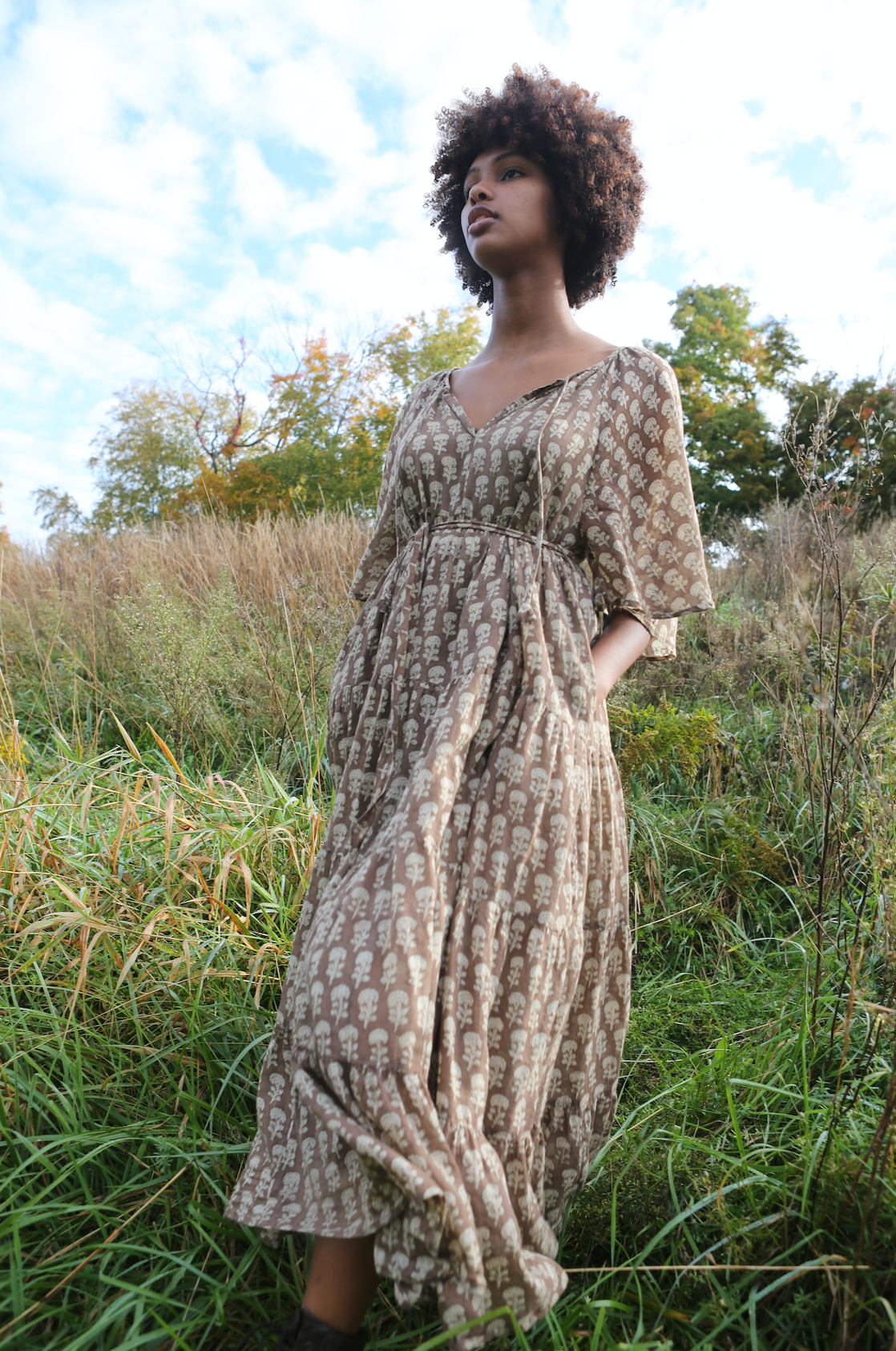 Athena Dress in Mocha