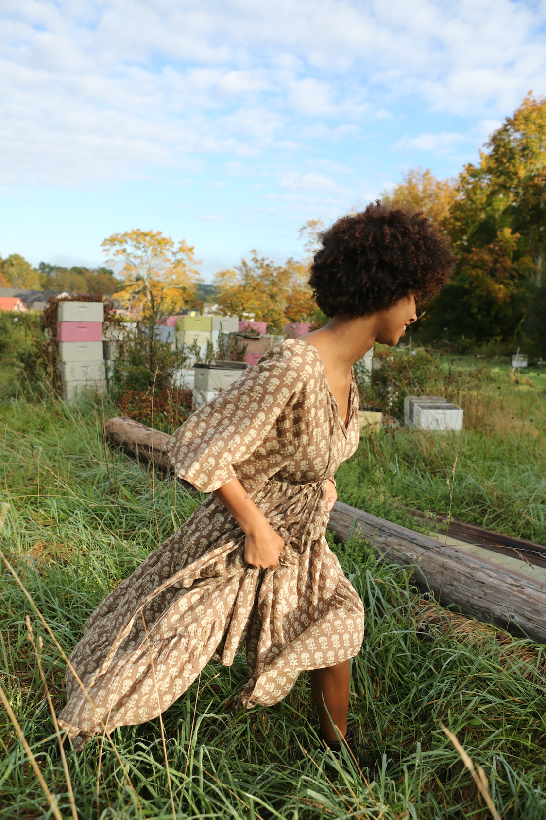 Athena Dress in Mocha